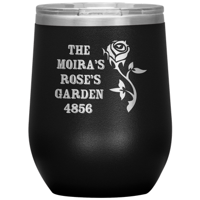 Moira's Rose's Garden 4856 - Wine Tumbler 12 oz Black