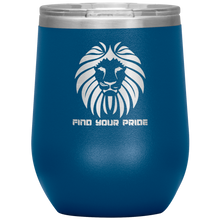 Load image into Gallery viewer, Find Your Pride - Wine Tumbler 12 oz Blue
