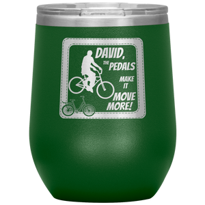 Pedals Make it Move More - Wine Tumbler 12 oz Green