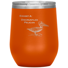Load image into Gallery viewer, Disgruntled Pelican - Wine Tumbler 12 oz Orange
