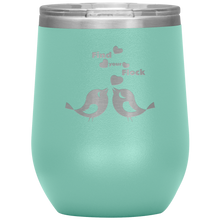Load image into Gallery viewer, Find Your Flock - Wine Tumbler 12 oz Teal