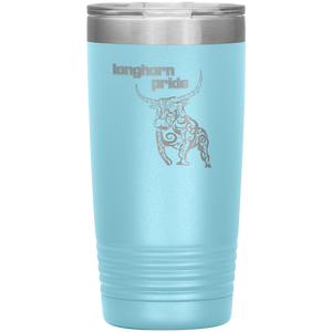 Longhorn Pride - Vacuum Tumbler Reusable Coffee Travel Cup 20 oz