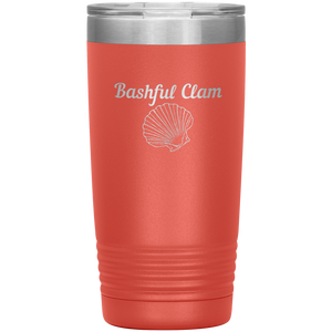 Bashful Clam - Vacuum Tumbler Reusable Coffee Travel Cup 20 oz