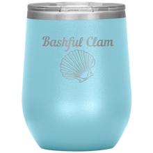Load image into Gallery viewer, Bashful Clam - Wine Tumbler 12 oz Lt Blue