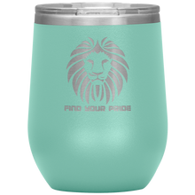 Load image into Gallery viewer, Find Your Pride - Wine Tumbler 12 oz Teal