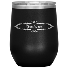 Load image into Gallery viewer, 12 oz. Stemless Wine Tumblers, vacuum insulated for 2X cold- and heat-retention, removable clear lid and textured sweat-free powder coat. BPA- and Lead-Free Hand-Wash Only Do Not MicrowaveBlack