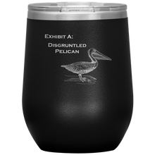 Load image into Gallery viewer, Disgruntled Pelican - Wine Tumbler 12 oz Black