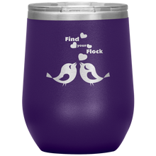 Load image into Gallery viewer, Find Your Flock - Wine Tumbler 12 oz Purple