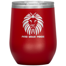 Load image into Gallery viewer, Find Your Pride - Wine Tumbler 12 oz Red
