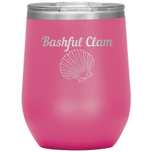 Load image into Gallery viewer, Bashful Clam - Wine Tumbler 12 oz Pink