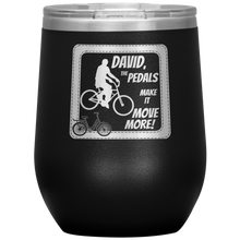 Load image into Gallery viewer, Pedals Make it Move More - Wine Tumbler 12 oz Black
