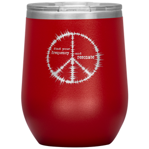 Find Your Frequency - Wine Tumbler 12 oz Red